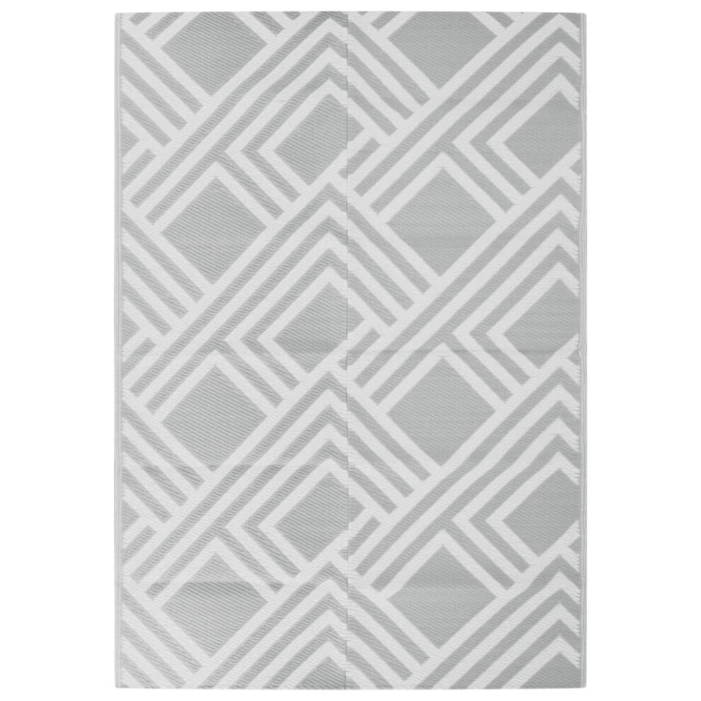 (stripe grey, 160 x 230 cm) vidaXL Outdoor Carpet Garden Rug Carpet Patio Mat Area Rug Balcony Blanket PP