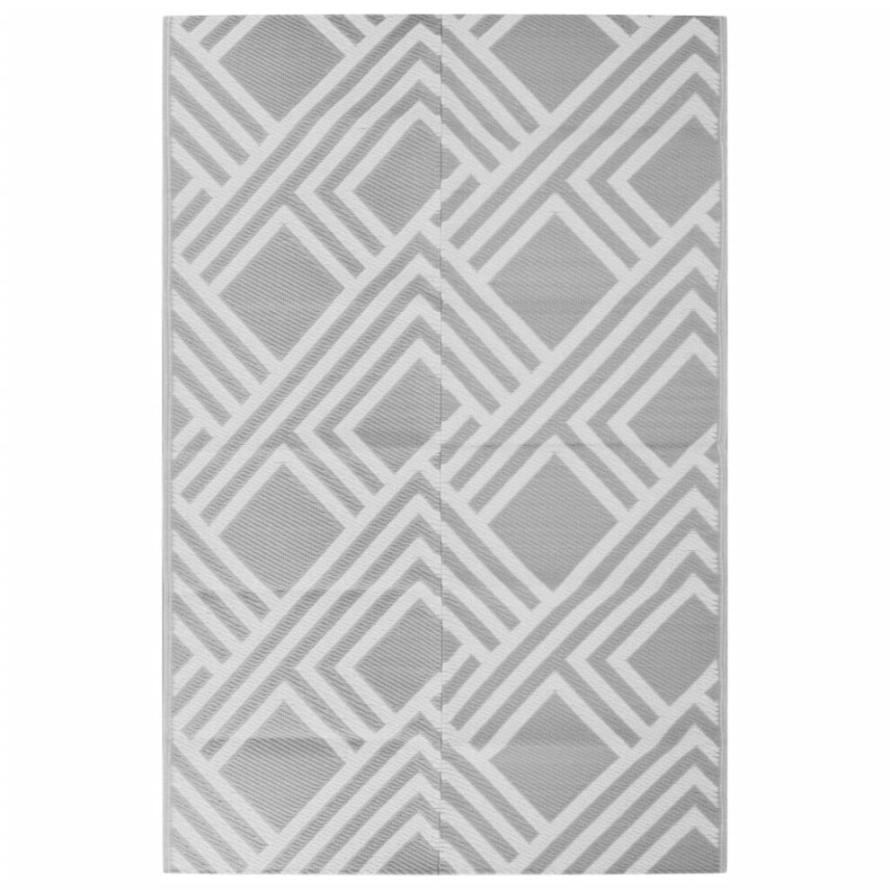 (stripe grey, 190 x 290 cm) vidaXL Outdoor Carpet Garden Rug Carpet Patio Mat Area Rug Balcony Blanket PP