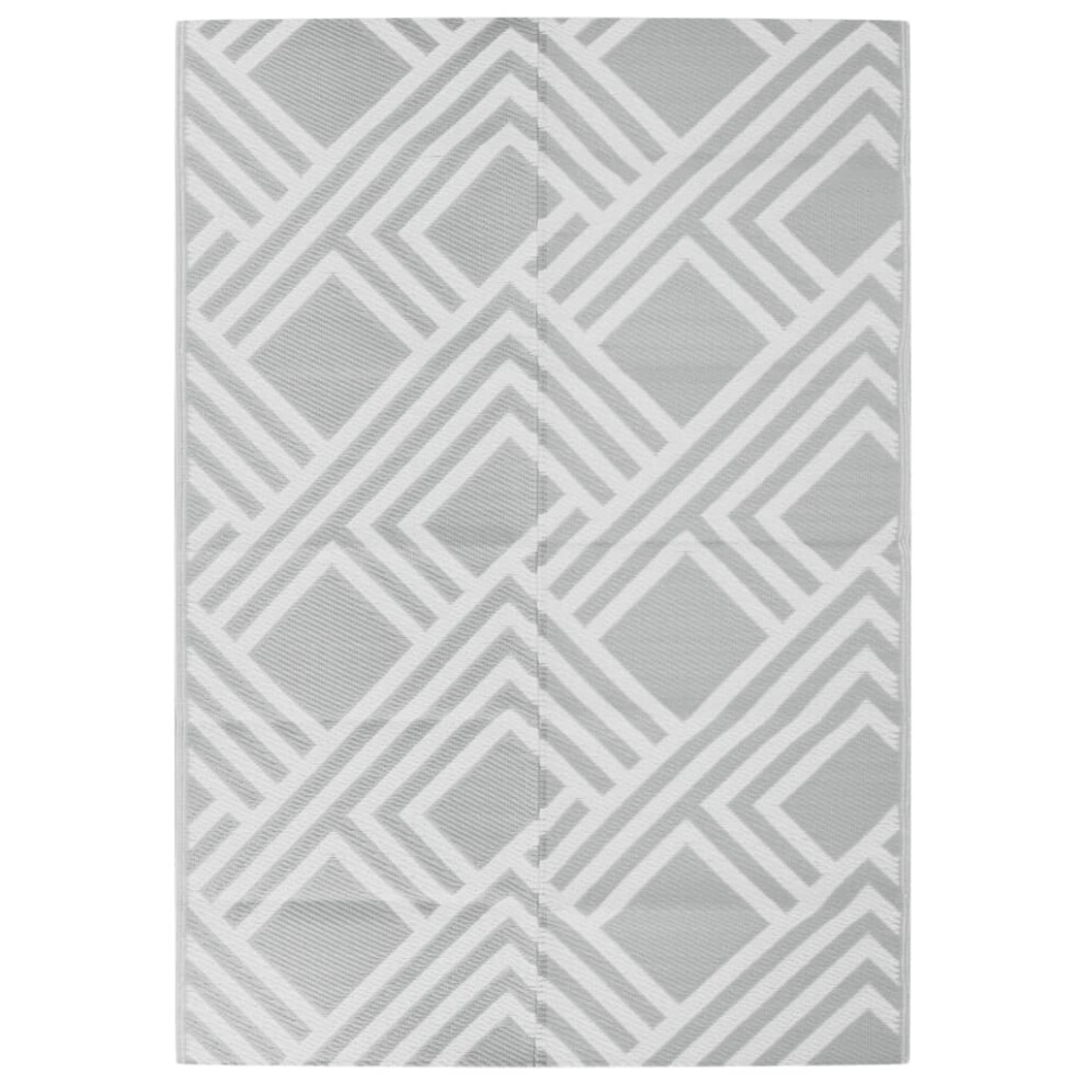 (stripe grey, 140 x 200 cm) vidaXL Outdoor Carpet Garden Rug Carpet Patio Mat Area Rug Balcony Blanket PP