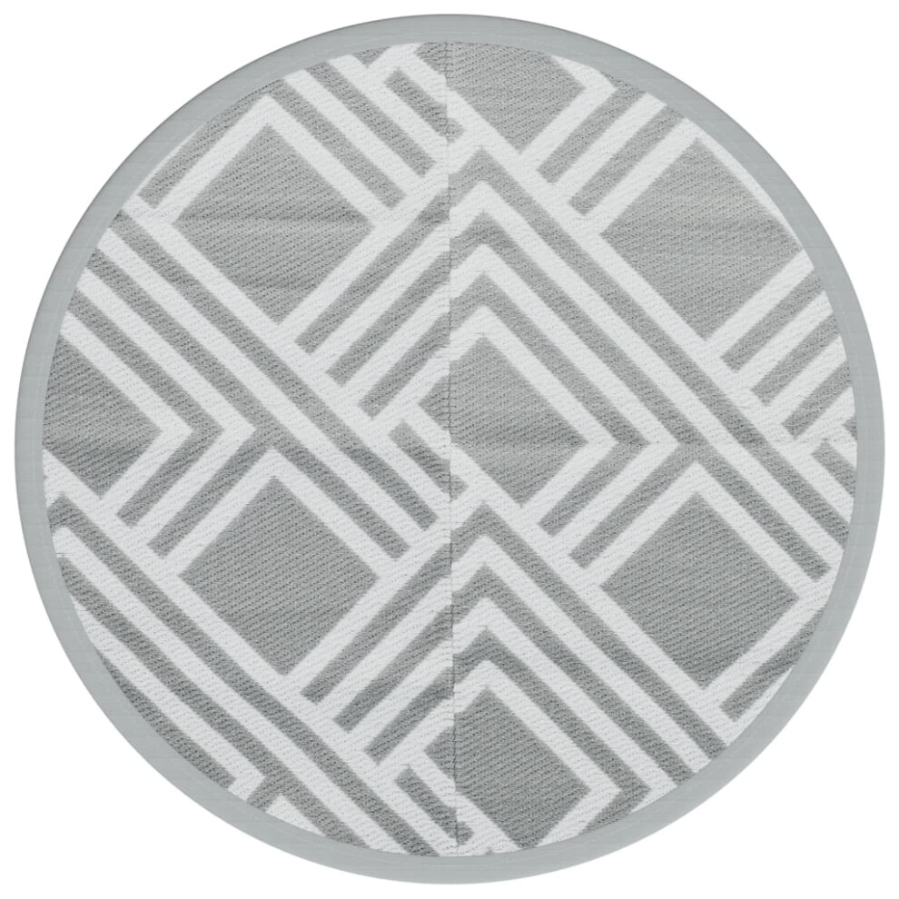 Vidaxl (Stripe 160 Cm) Outdoor Carpet Garden Rug Carpet Patio Mat Area Rug Balcony Blanket Pp Grey