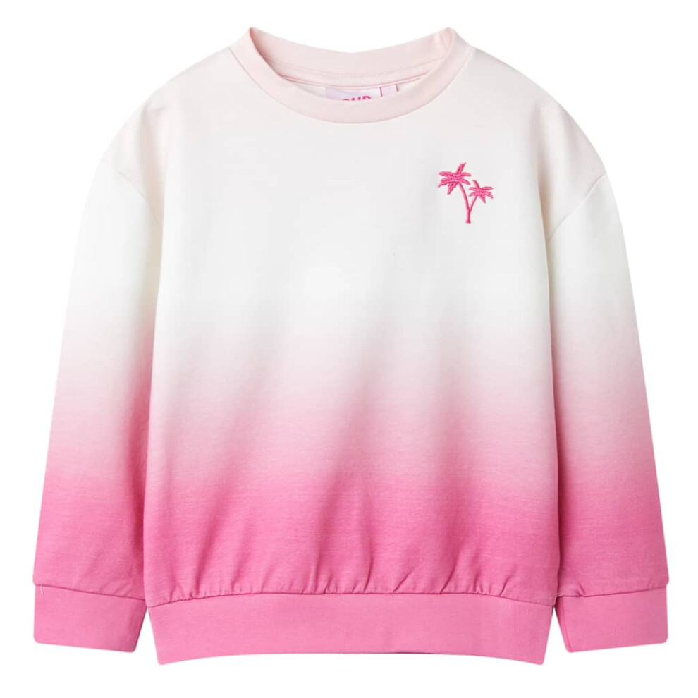 (140 (9-10y)) Kids' Sweatshirt Children's Long Sleeves Pullover Clothes Kids' Top Light Pink