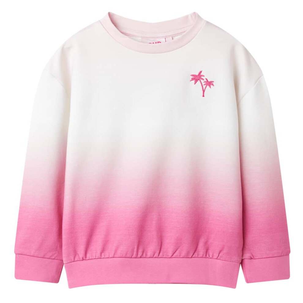 (92 (1.5-2y)) Kids' Sweatshirt Children's Long Sleeves Pullover Clothes Kids' Top Light Pink