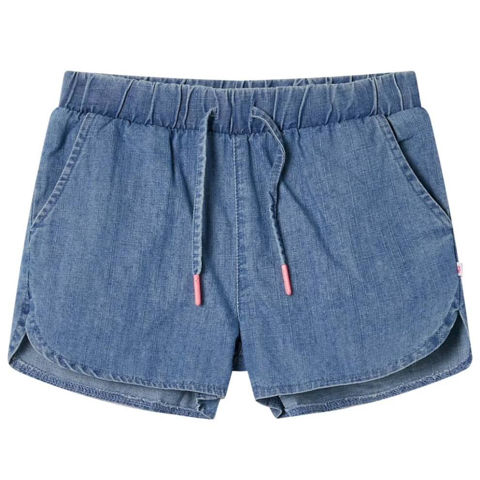 Vidaxl (, 116 (5-6Y)) Kids' Shorts School Casual Kids Elasticated Waistband Shorts Children's Pants Blue
