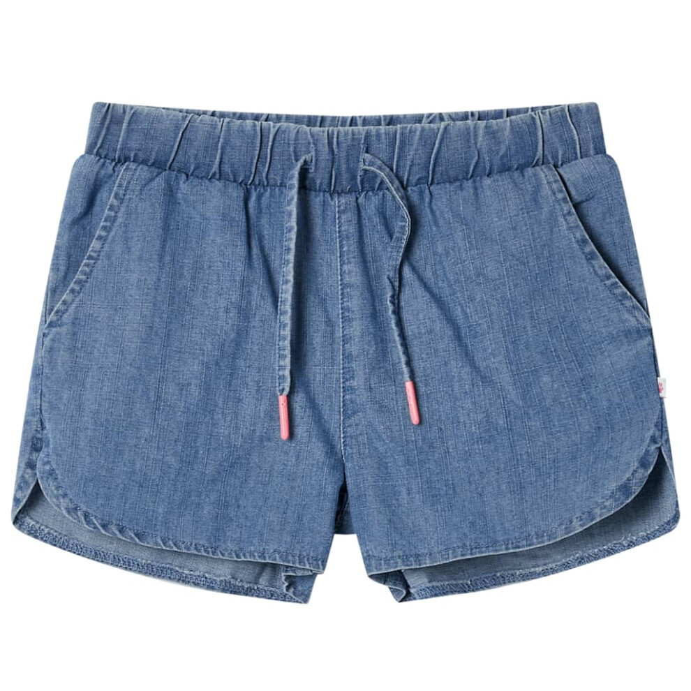 Vidaxl (, 140 (9-10Y)) Kids' Shorts School Casual Kids Elasticated Waistband Shorts Children's Pants Blue
