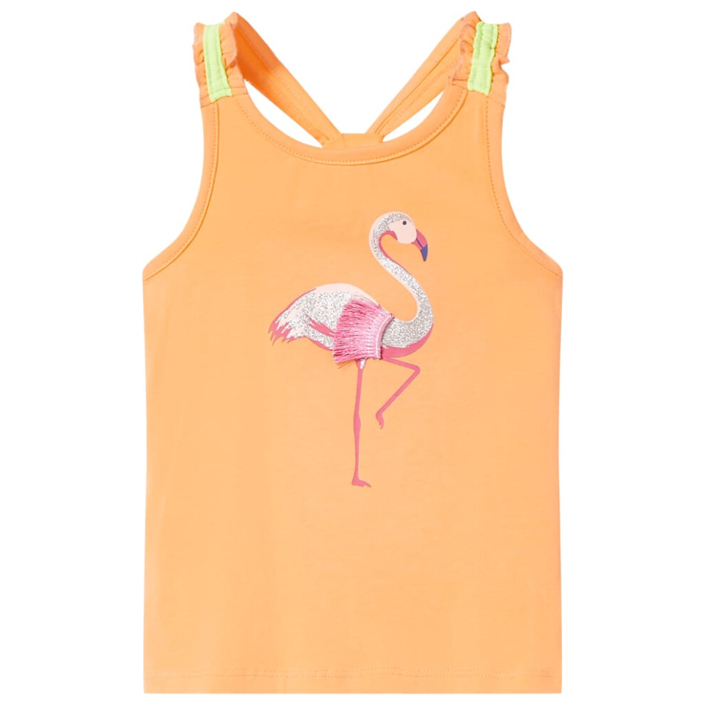 Vidaxl (, 140 (9-10Y)) Kids' Tank Top Sleeveless Children's Camisole Undershirt Vest Kids' Clothes Orange