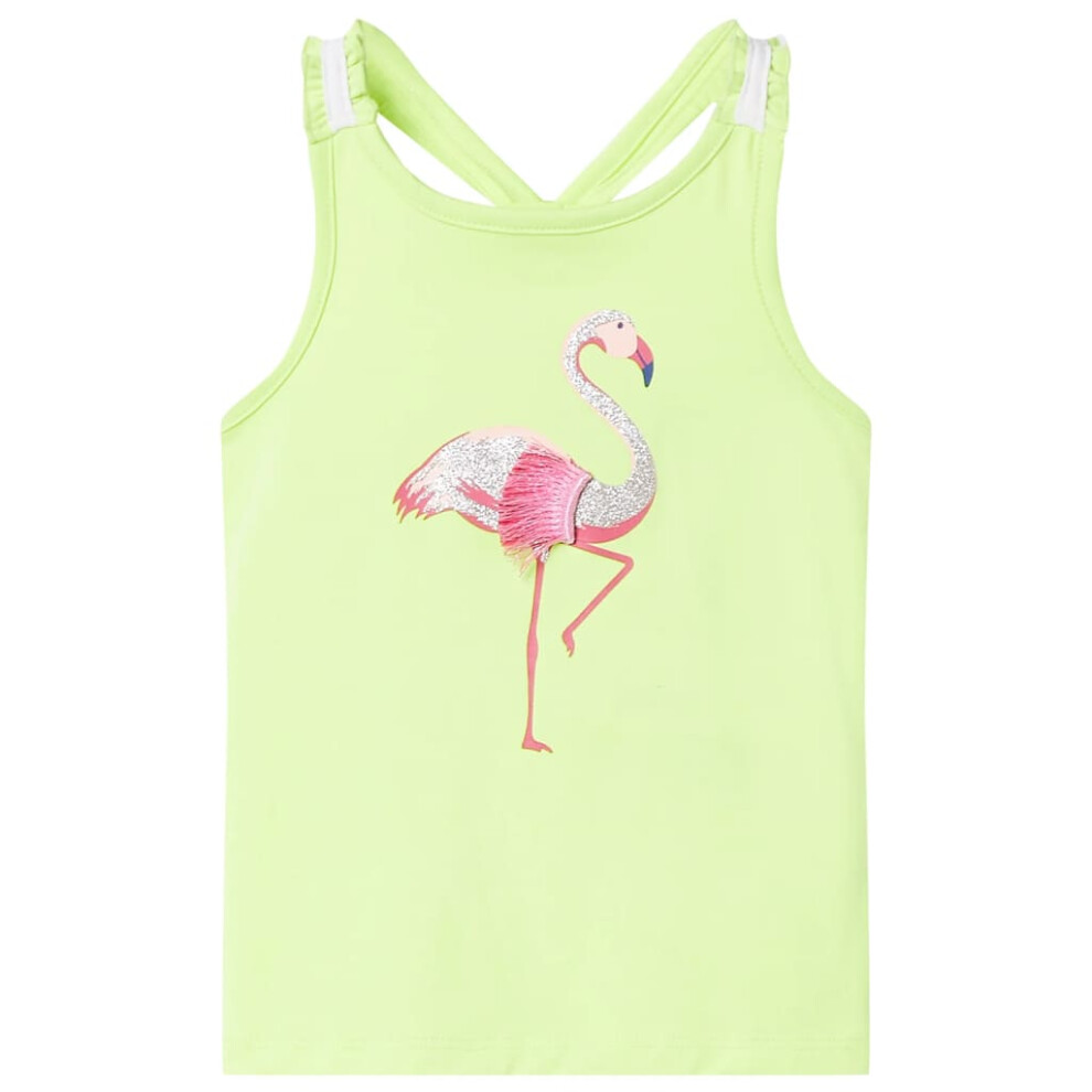 Vidaxl (, 116 (5-6Y)) Kids' Tank Top Sleeveless Children's Camisole Undershirt Vest Kids' Clothes Yellow