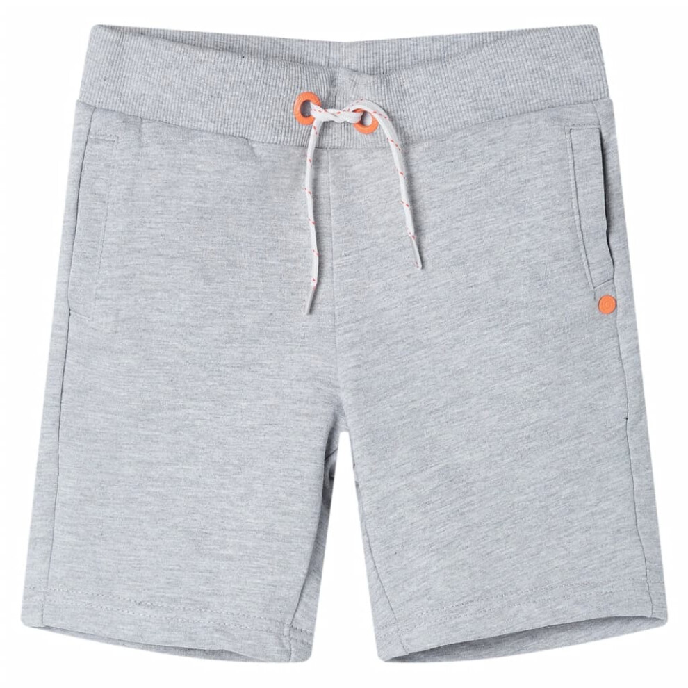 (grey, 140 (9-10y)) Kids' Shorts with Drawstring Elasticated Waistband Shorts Children's Pants