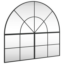 (100 x 90 cm) vidaXL Wall Mirror Hall Bedroom Makeup Mirror Hanging Mirror Black Arch Iron