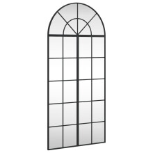 (60 x 130 cm) vidaXL Wall Mirror Hall Bedroom Makeup Mirror Hanging Mirror Black Arch Iron