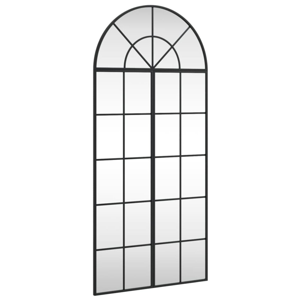 Vidaxl (60 X 130 Cm) Wall Mirror Hall Bedroom Makeup Mirror Hanging Mirror Black Arch Iron