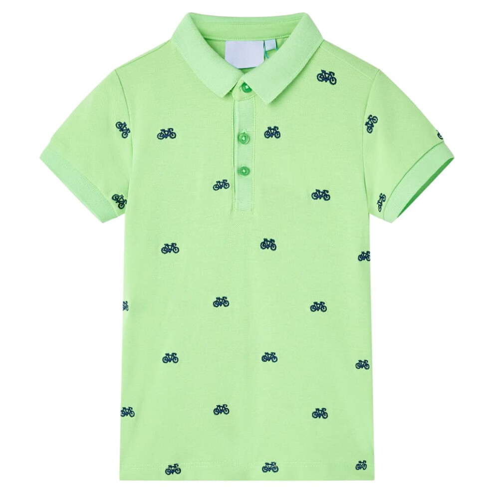 Vidaxl (Green, 104 (3-4Y)) Kids' Polo Shirt School Children T Shirts Plain Summer Tank Top Tees Navy 104
