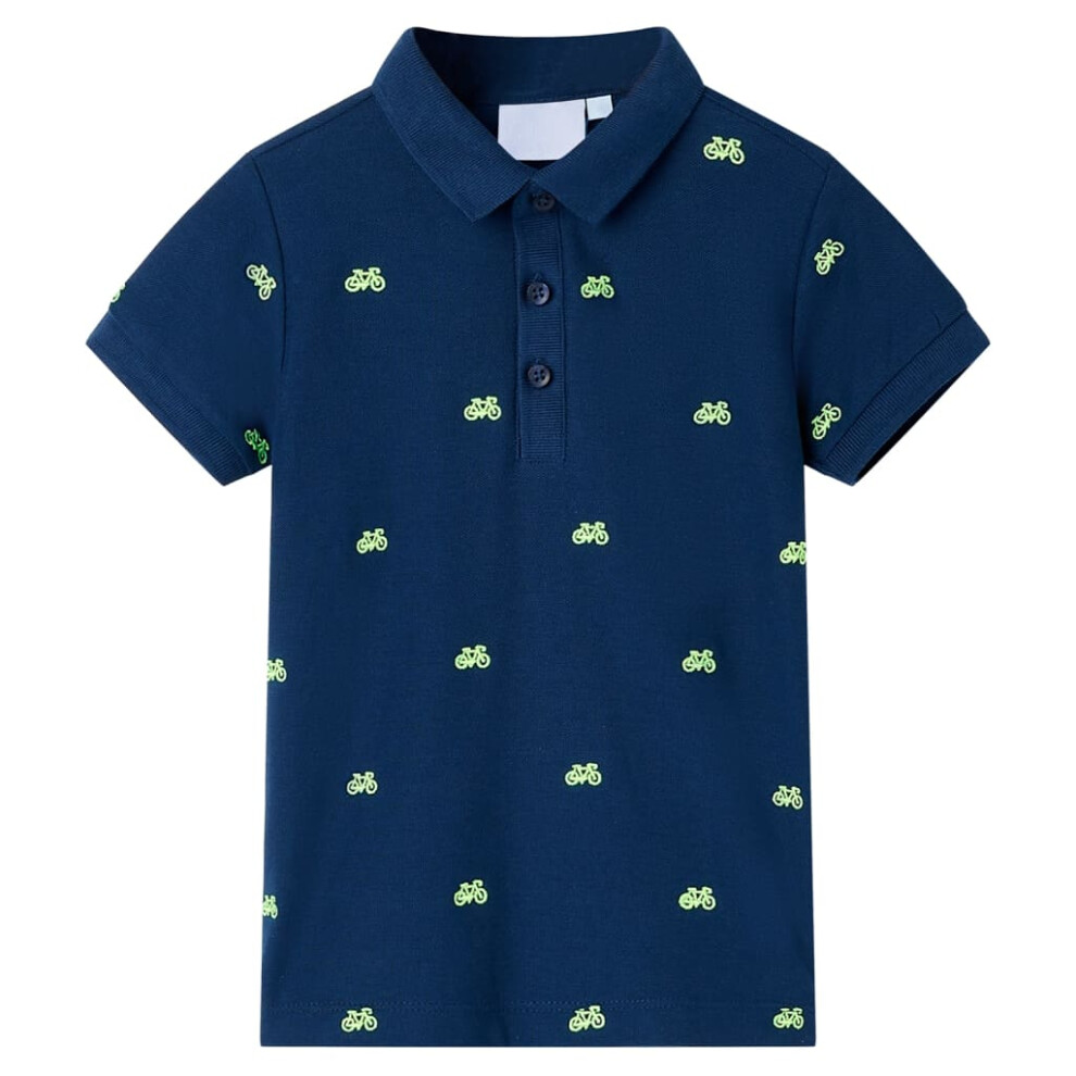Vidaxl (Navy, 116 (5-6Y)) Kids' Polo Shirt School Children T Shirts Plain Summer Tank Top Tees Navy 104
