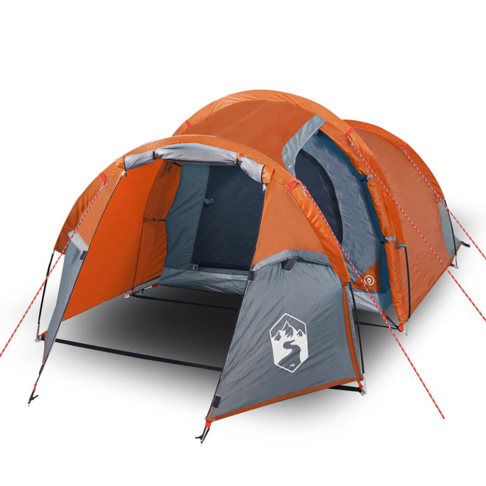 (orange, 3-person) vidaXL Camping Tent Portable Outdoor Hiking Dome Tent Blackout Fabric Waterproof