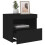 VidaXL (black) vidaXL Bedside Cabinet with LED Lights Nightstand Bed Table Side Table Black 5