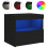 VidaXL (black) vidaXL Bedside Cabinet with LED Lights Nightstand Bed Table Side Table Black 1