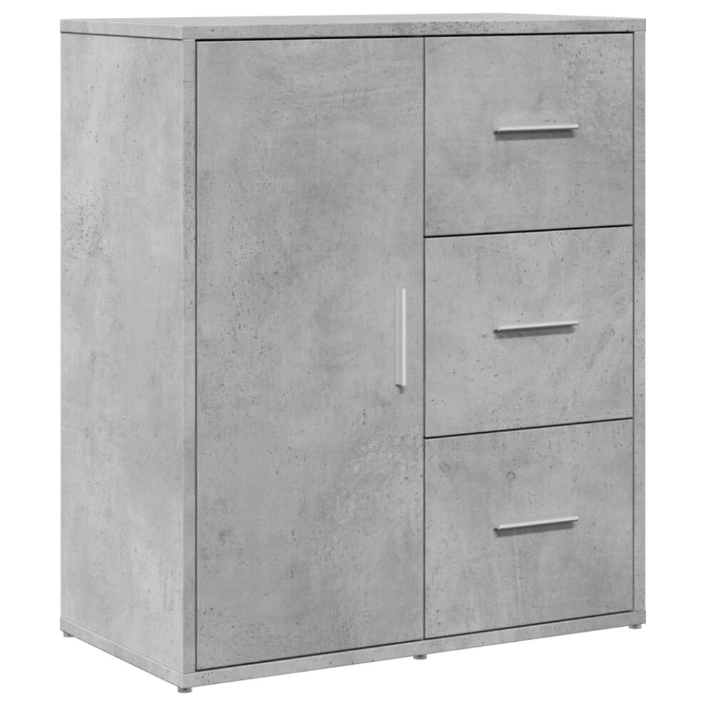 (concrete grey) vidaXL Sideboard Cupboard Highboard Side Cabinet Brown Oak Engineered Wood