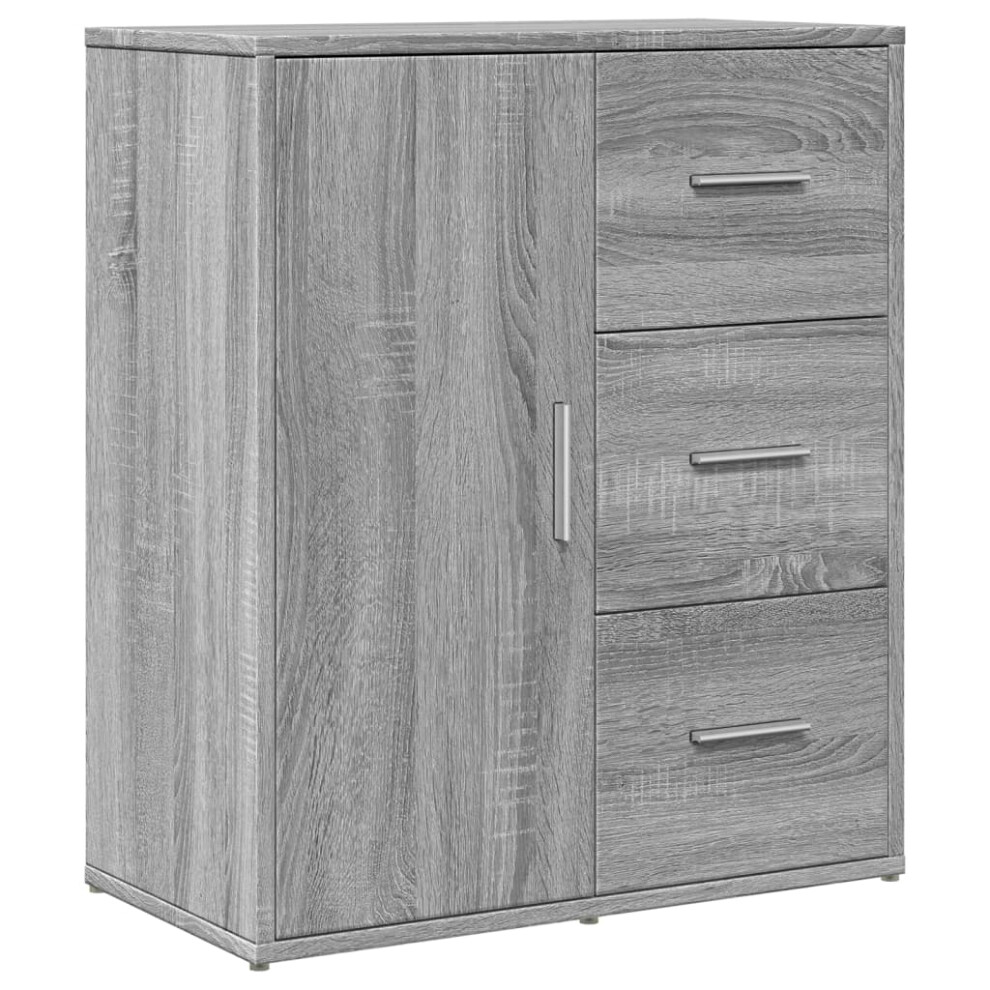 (grey sonoma) vidaXL Sideboard Cupboard Highboard Side Cabinet Brown Oak Engineered Wood