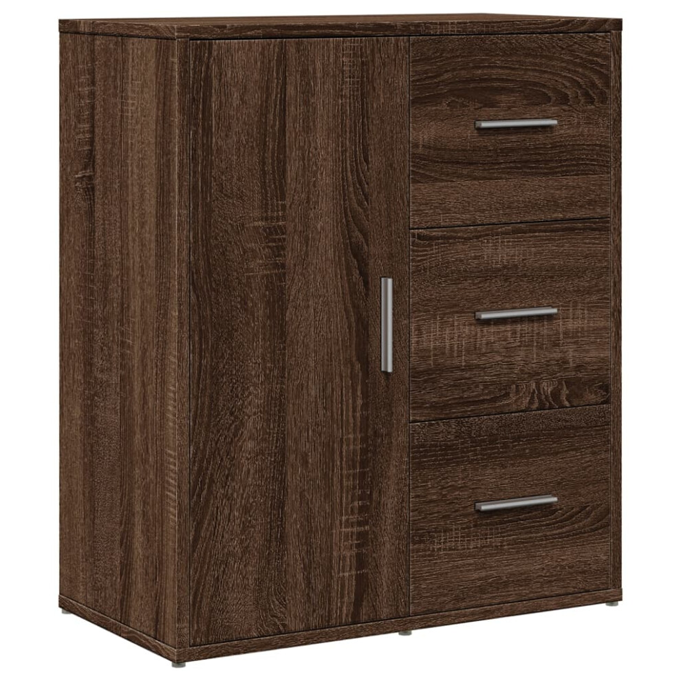 (brown oak) vidaXL Sideboard Cupboard Highboard Side Cabinet Brown Oak Engineered Wood