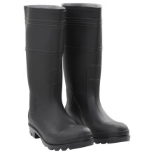 (without socks, 46) vidaXL Rian Boots Waterproof Wellies Wellingtons Boots Garden Shoes Black PVC