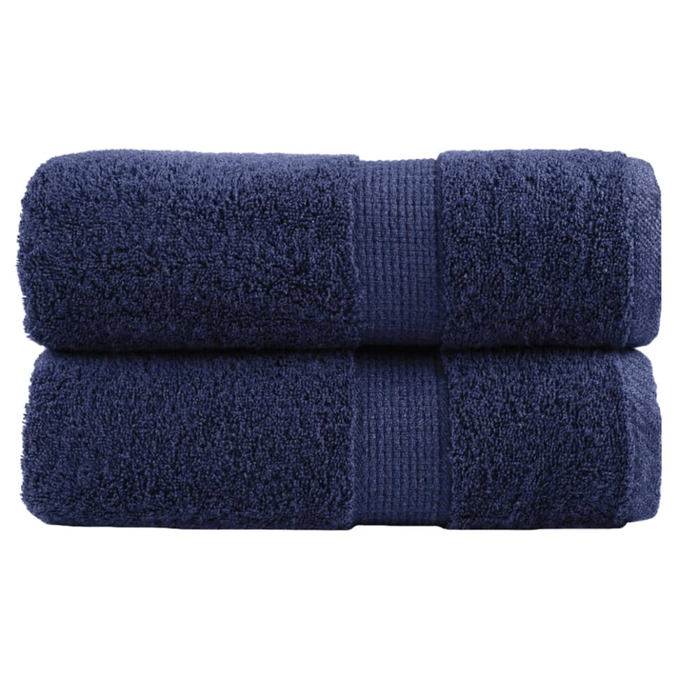 (navy blue, 30 x 30 cm/ 2 pcs) vidaXL Premium Sauna Towels Guest Bath Towel 10 pcs Grey 600gsm 100% Cotton