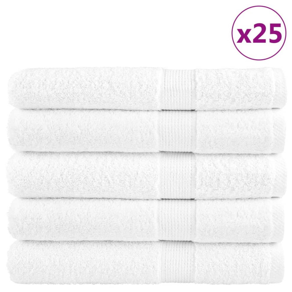 (white, 100 x 200 cm/ 25 pcs) vidaXL Premium Sauna Towels Guest Bath Towel 10 pcs Grey 600gsm 100% Cotton