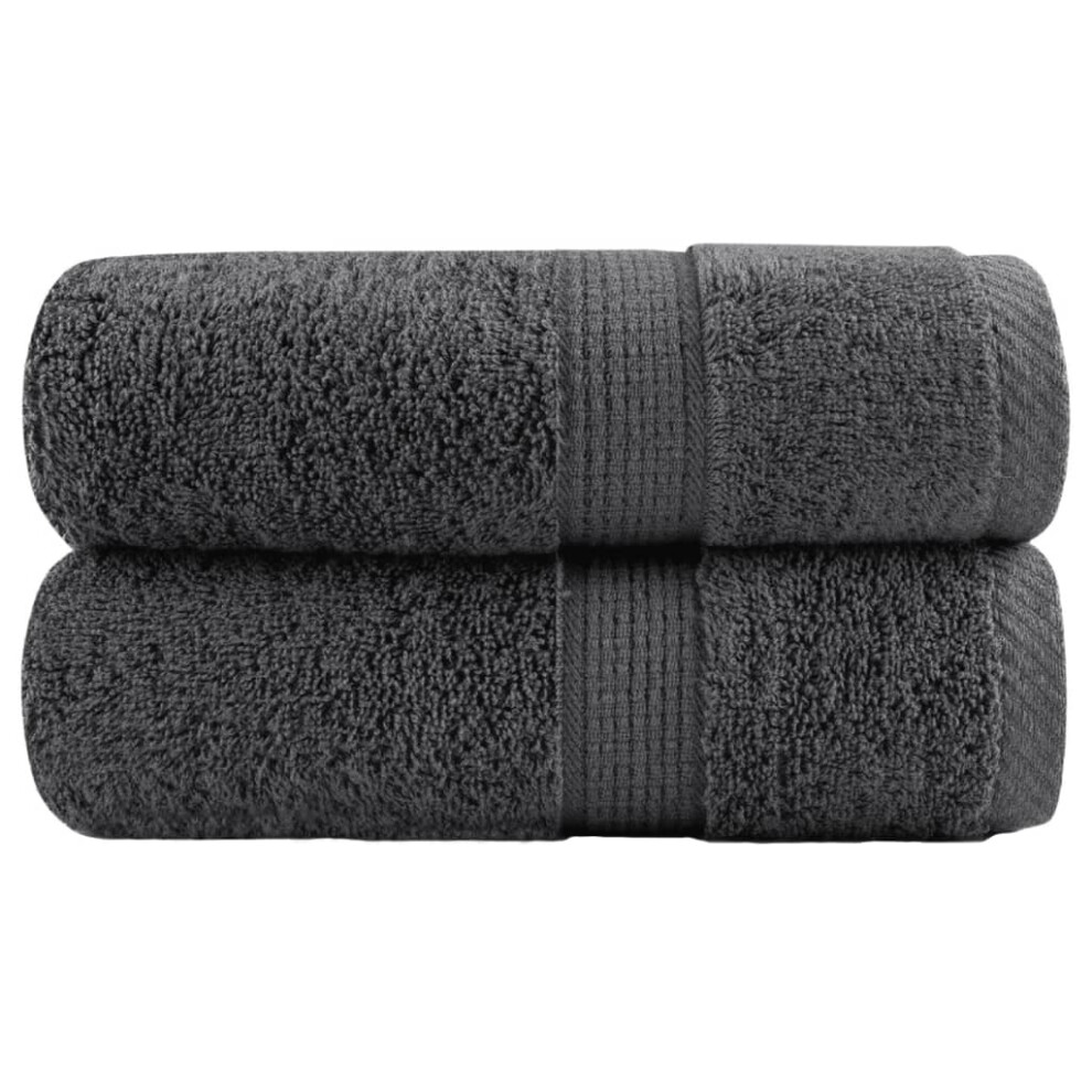 (anthracite, 30 x 30 cm/ 2 pcs) vidaXL Premium Sauna Towels Guest Bath Towel 10 pcs Grey 600gsm 100% Cotton