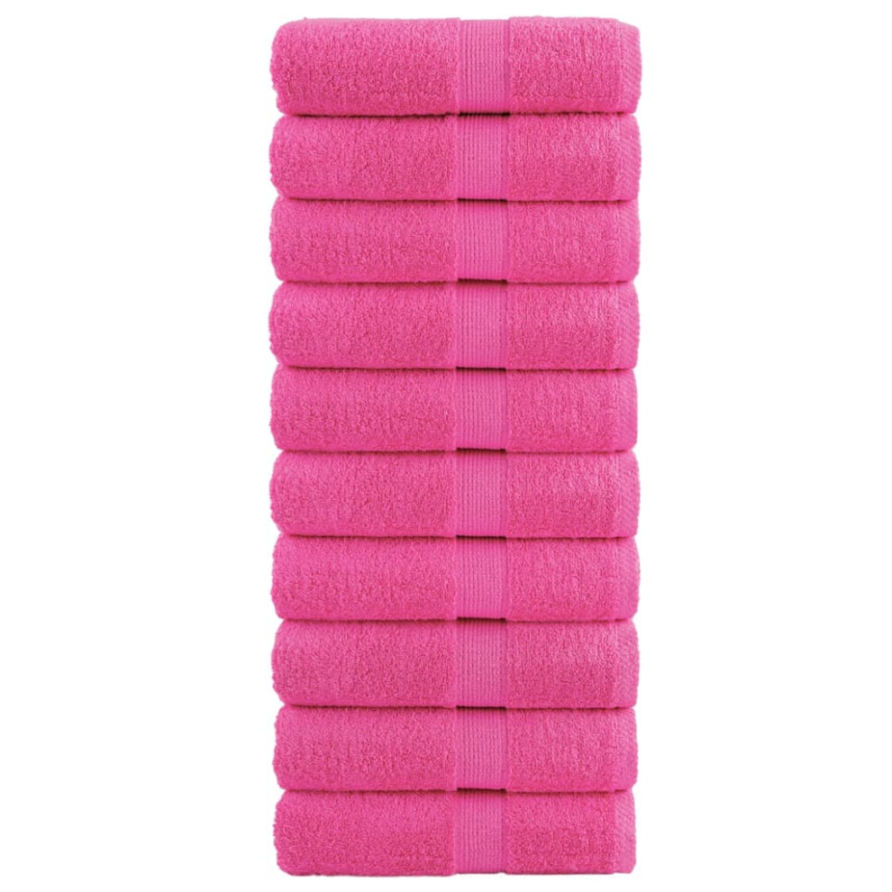 (pink, 30 x 30 cm/ 10 pcs) vidaXL Premium Sauna Towels Guest Bath Towel 10 pcs Grey 600gsm 100% Cotton