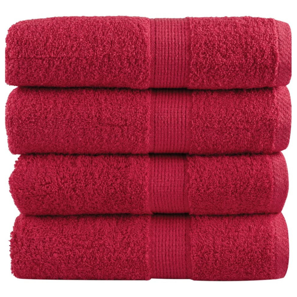 (red, 30 x 30 cm/ 4 pcs) vidaXL Premium Sauna Towels Guest Bath Towel 10 pcs Grey 600gsm 100% Cotton