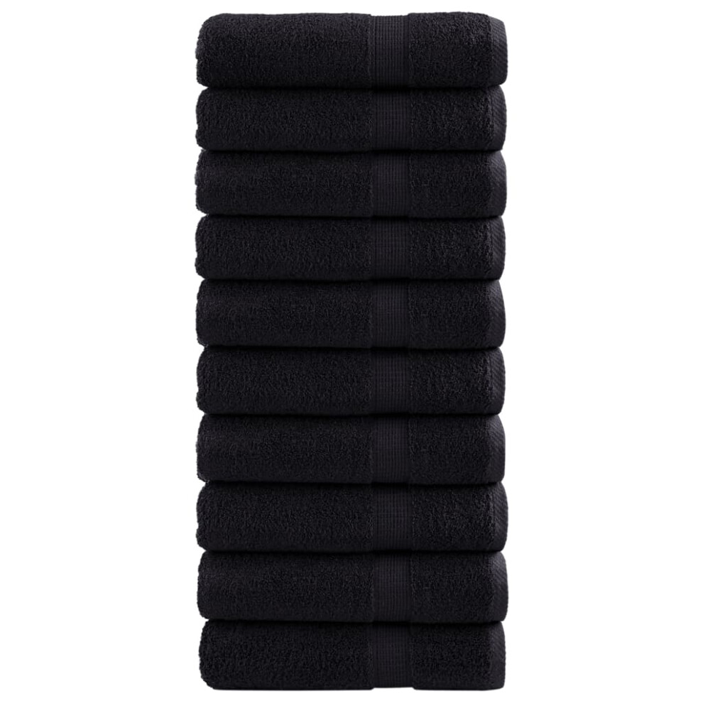 (black, 100 X 150 cm/ 10 pcs) vidaXL Premium Sauna Towels Guest Bath Towel 10 Pcs Grey 600gsm 100% Cotton