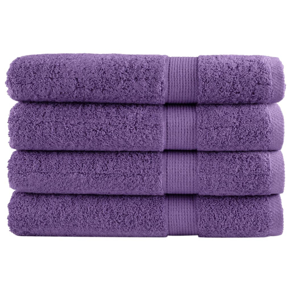 (purple, 80 x 200 cm/ 4 pcs) vidaXL Premium Sauna Towels Guest Bath Towel 10 pcs Grey 600gsm 100% Cotton