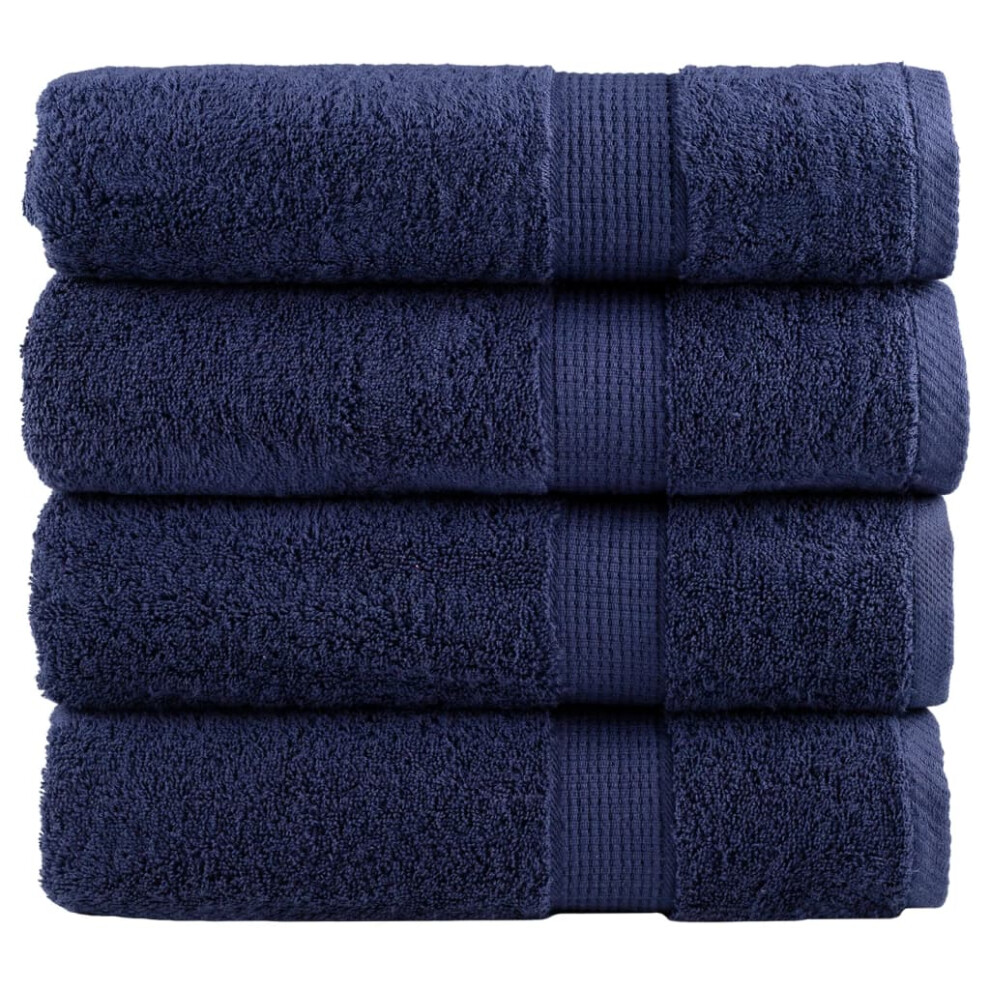 (navy blue, 100 x 150 cm/ 4 pcs) vidaXL Premium Sauna Towels Guest Bath Towel 10 pcs Grey 600gsm 100% Cotton