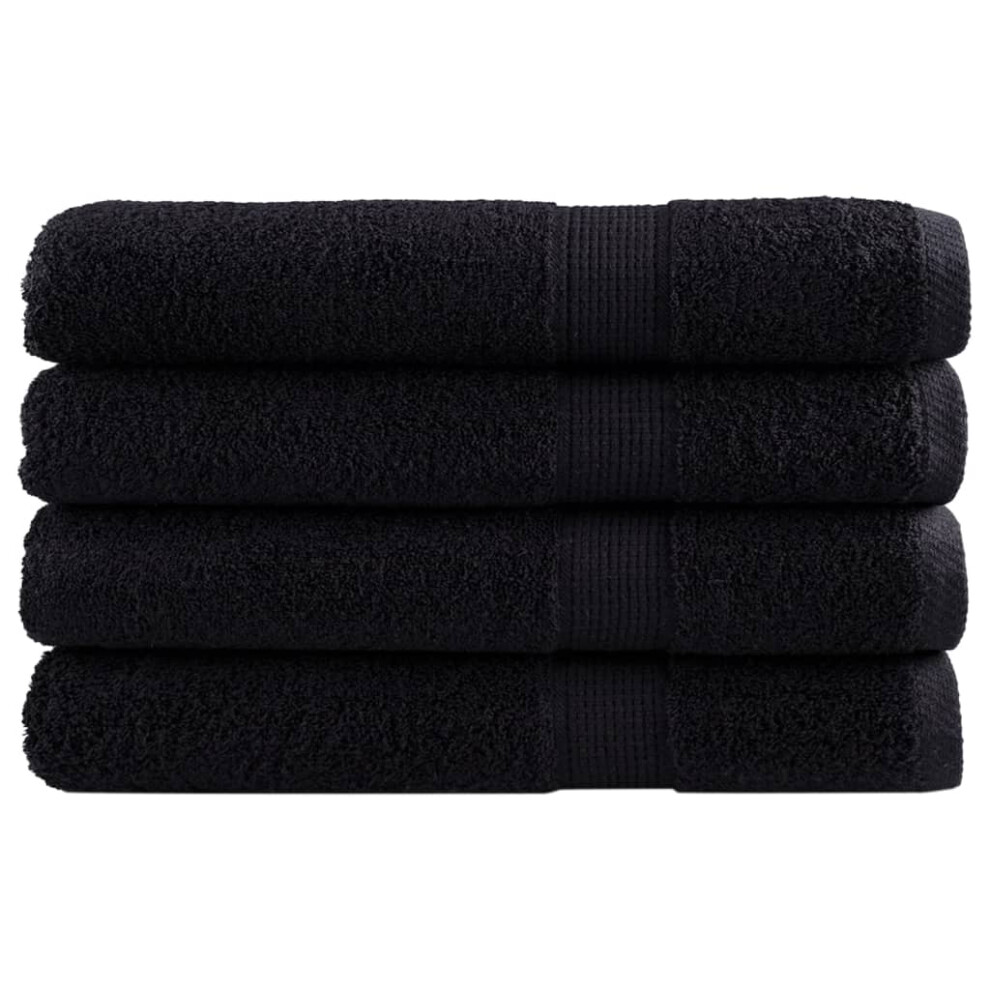 (black, 100 x 200 cm/ 4 pcs) vidaXL Premium Sauna Towels Guest Bath Towel 10 pcs Grey 600gsm 100% Cotton