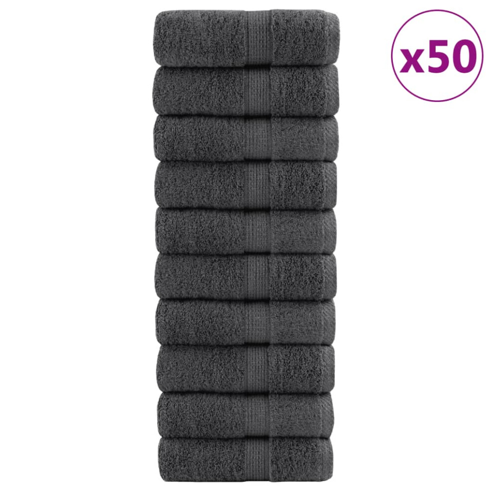 (anthracite, 30 x 50 cm/ 50 pcs) vidaXL Premium Sauna Towels Guest Bath Towel 10 pcs Grey 600gsm 100% Cotton