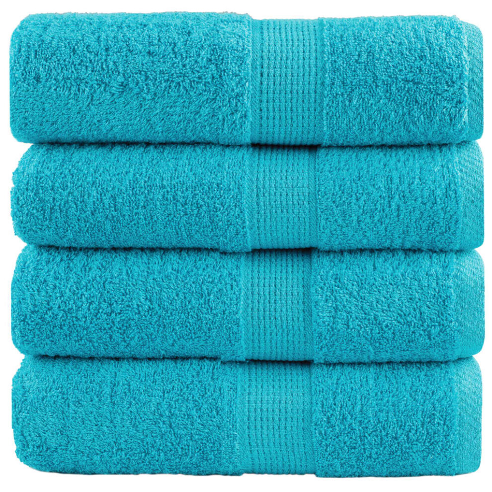 Vidaxl (Turquoise, 30 X 30 Cm/ 4 Pcs) Premium Sauna Towels Guest Bath Towel 10 Pcs Grey 600Gsm 100% Cotton