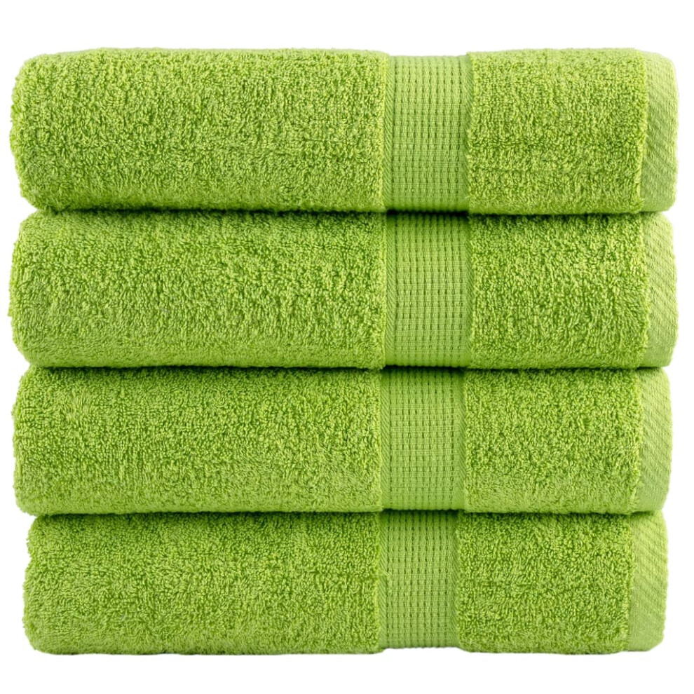 (apple green, 70 x 140 cm/ 4 pcs) vidaXL Premium Sauna Towels Guest Bath Towel 10 pcs Grey 600gsm 100% Cotton