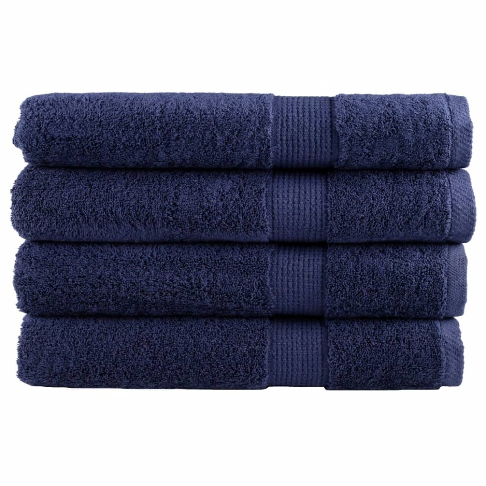 (navy blue, 100 x 200 cm/ 4 pcs) vidaXL Premium Sauna Towels Guest Bath Towel 10 pcs Grey 600gsm 100% Cotton