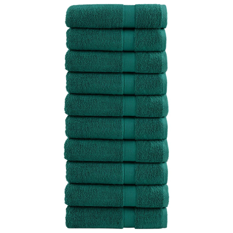 (green, 100 x 150 cm/ 10 pcs) vidaXL Premium Sauna Towels Guest Bath Towel 10 pcs Grey 600gsm 100% Cotton