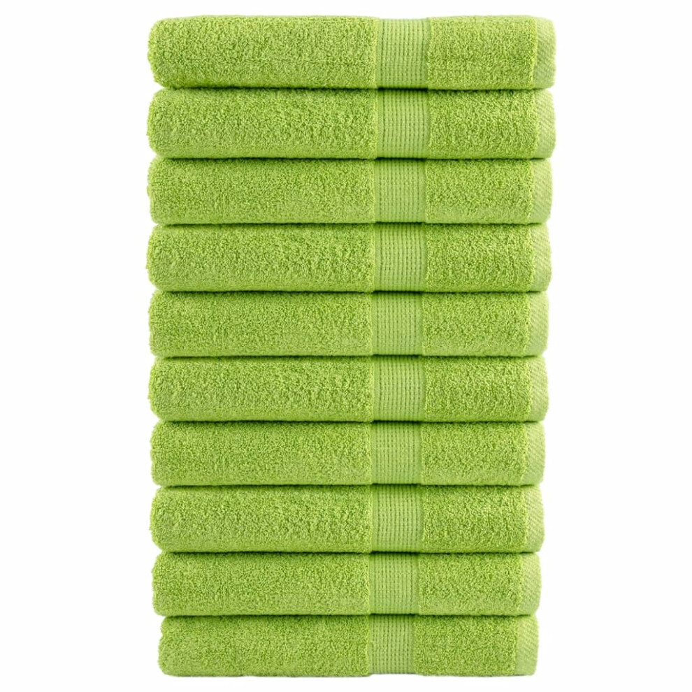 (apple green, 80 x 200 cm/ 10 pcs) vidaXL Premium Sauna Towels Guest Bath Towel 10 pcs Grey 600gsm 100% Cotton