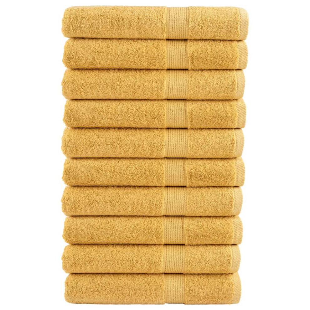 (gold, 100 x 200 cm/ 10 pcs) vidaXL Premium Sauna Towels Guest Bath Towel 10 pcs Grey 600gsm 100% Cotton