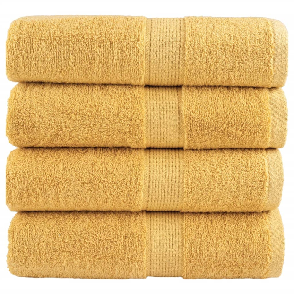 (gold, 30 x 30 cm/ 4 pcs) vidaXL Premium Sauna Towels Guest Bath Towel 10 pcs Grey 600gsm 100% Cotton