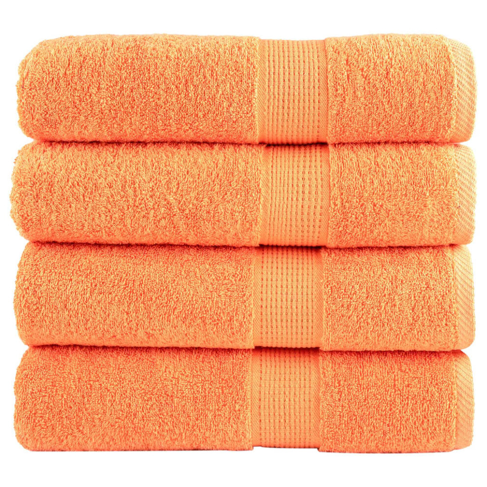 (orange, 100 x 150 cm/ 4 pcs) vidaXL Premium Sauna Towels Guest Bath Towel 10 pcs Grey 600gsm 100% Cotton