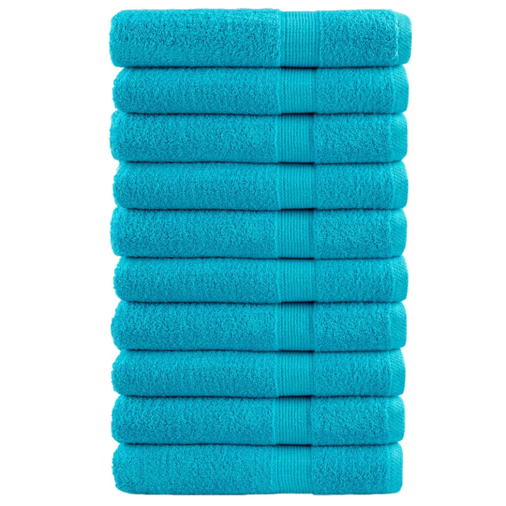Vidaxl (Turquoise, 100 X 200 Cm/ 10 Pcs) Premium Sauna Towels Guest Bath Towel 10 Pcs Grey 600Gsm 100% Cotton