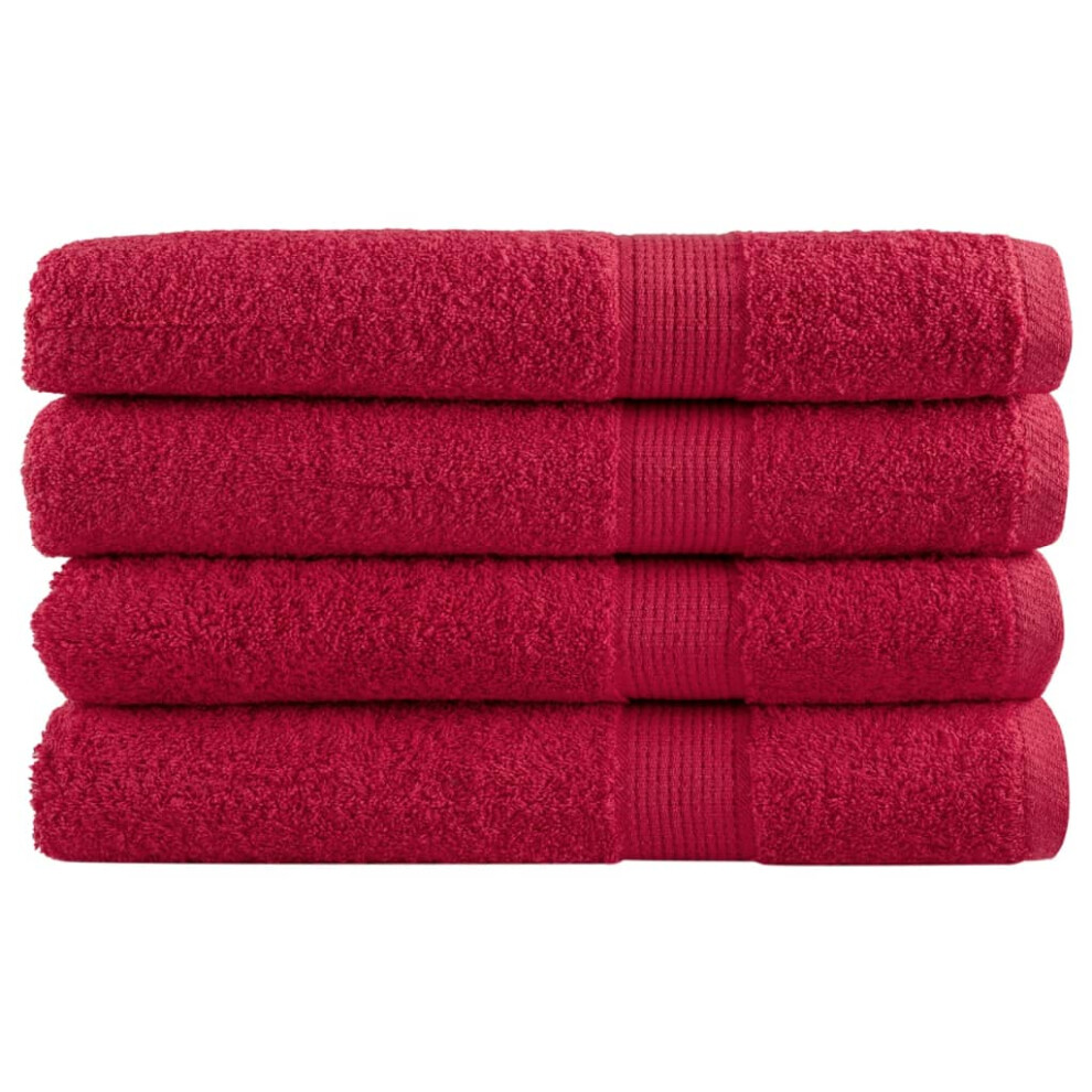 (red, 100 X 200 cm/ 4 pcs) vidaXL Premium Sauna Towels Guest Bath Towel 10 Pcs Grey 600gsm 100% Cotton