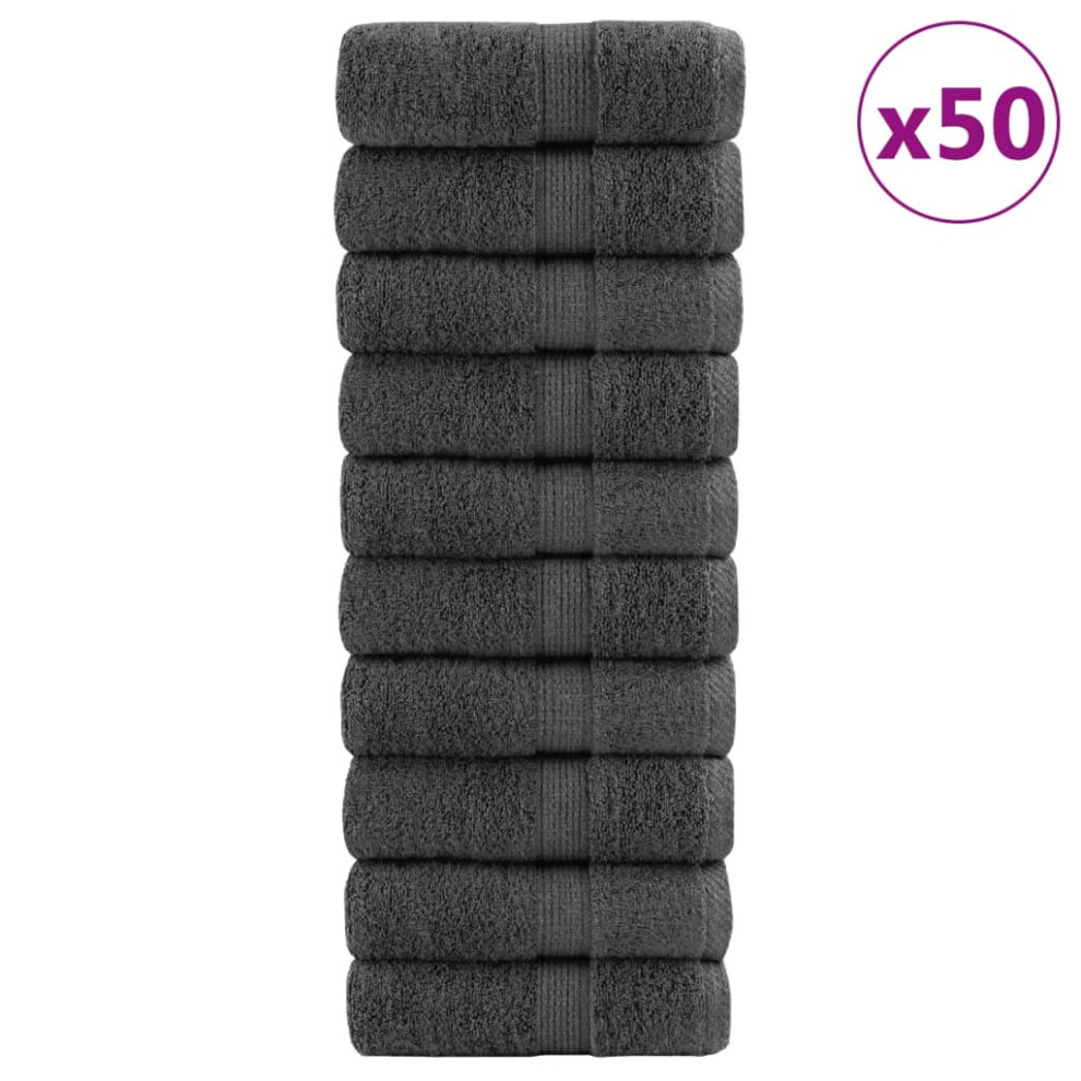 (anthracite, 30 x 30 cm/ 50 pcs) vidaXL Premium Sauna Towels Guest Bath Towel 10 pcs Grey 600gsm 100% Cotton