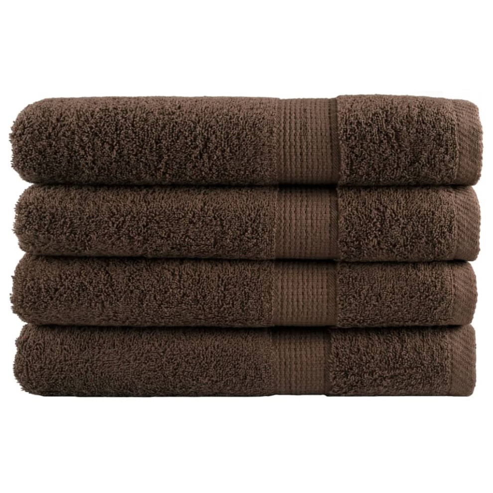 (brown, 80 x 200 cm/ 4 pcs) vidaXL Premium Sauna Towels Guest Bath Towel 10 pcs Grey 600gsm 100% Cotton