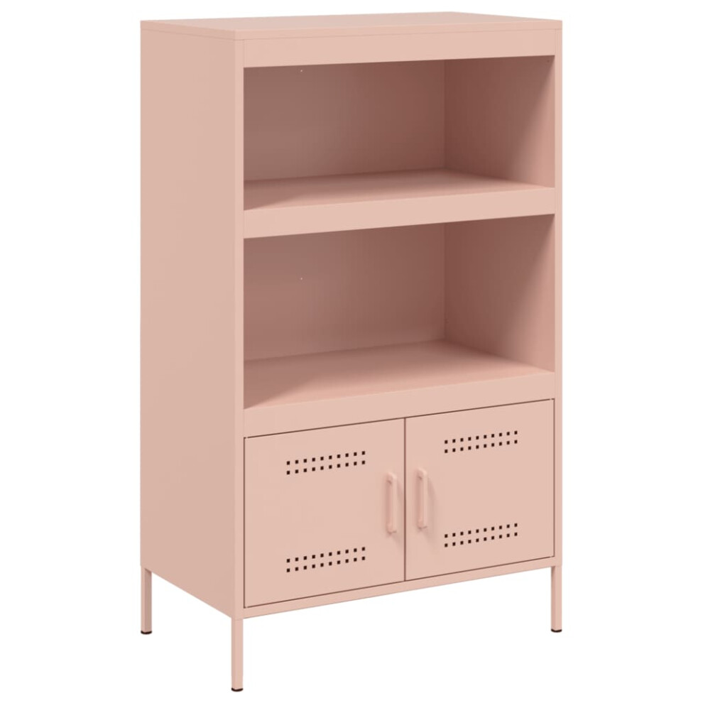 (pink) vidaXL Highboard Sideboard Storage Side Cabinet Home Storage Cupboard Steel