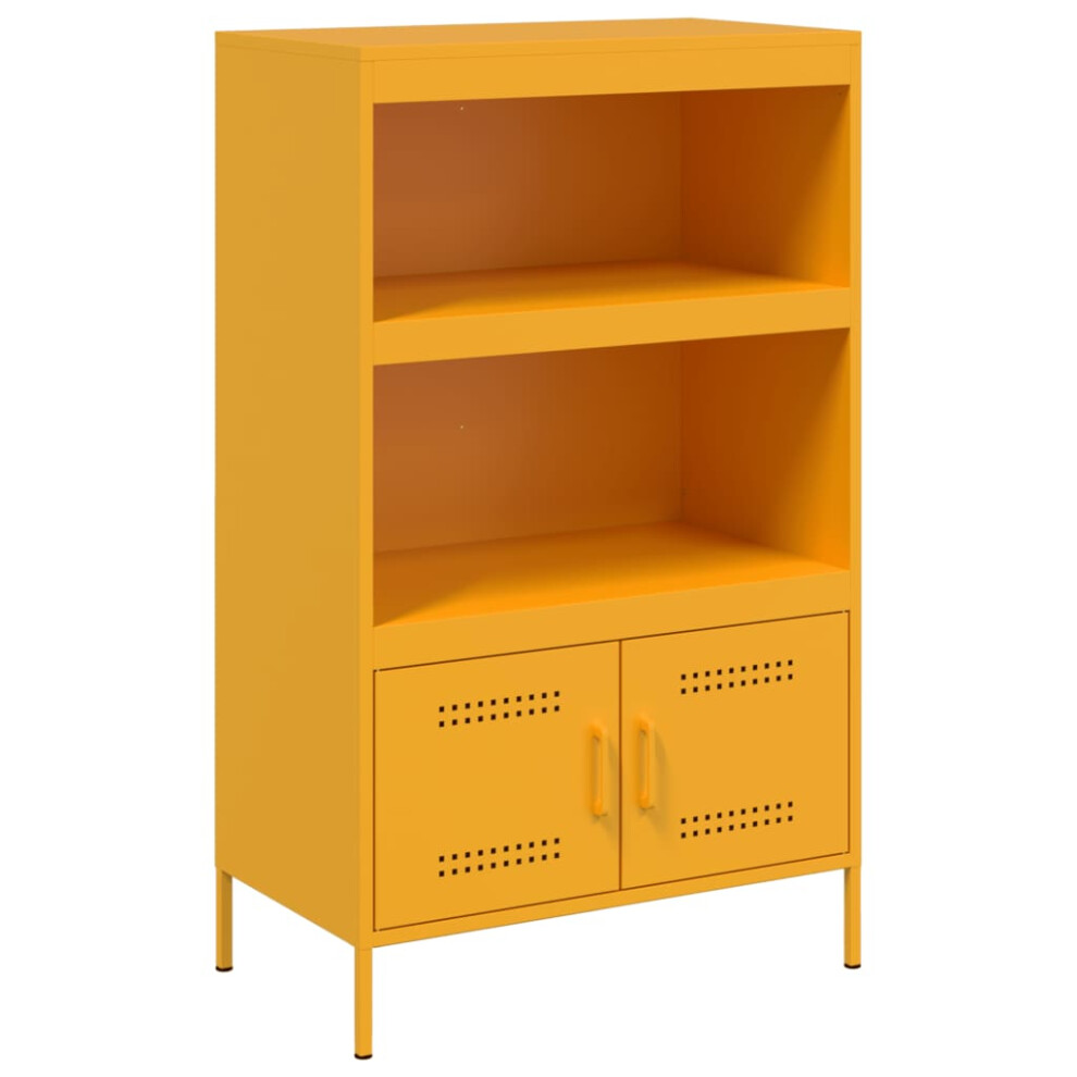 (yellow) vidaXL Highboard Sideboard Storage Side Cabinet Home Storage Cupboard Steel