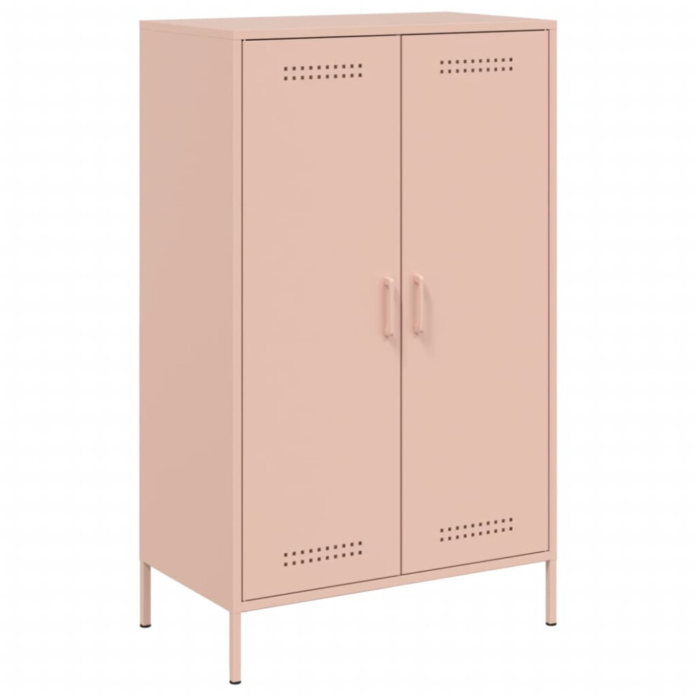 (pink) vidaXL Highboard Sideboard Cabinet Home Storage Cupboard Olive Green Steel