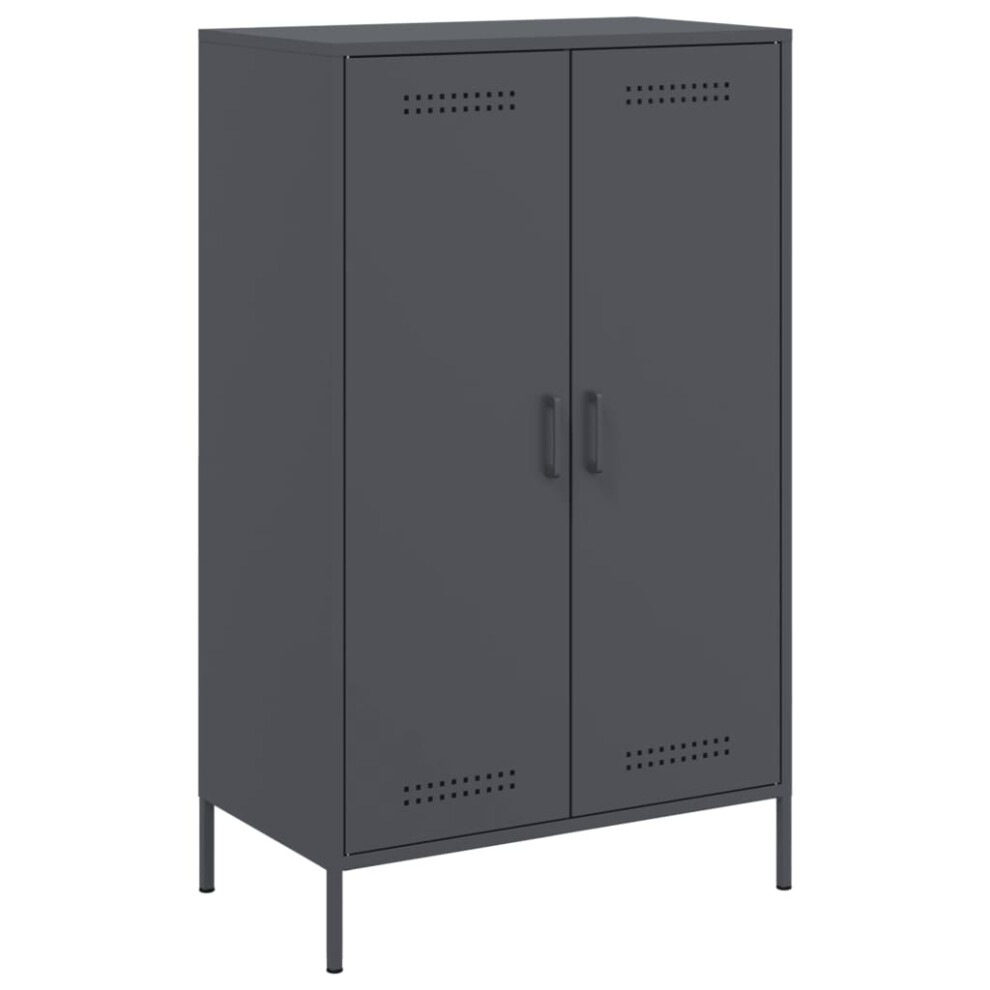 (anthracite) vidaXL Highboard Sideboard Cabinet Home Storage Cupboard Olive Green Steel