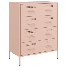 (pink) vidaXL Sideboard Storage Cupboard Cabinet Home Organiser Highboard Black Steel